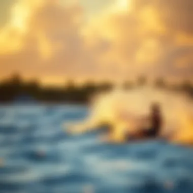 Scenic views surrounding the surf park