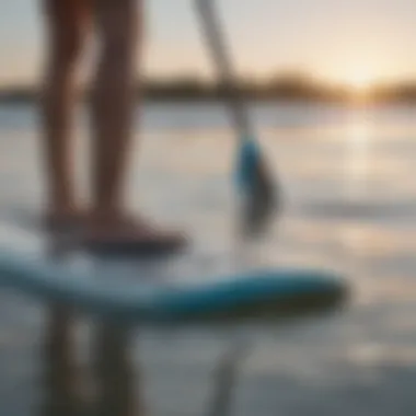 Close-up of Paddle Board Length Measurement