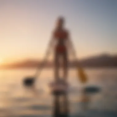 Paddleboard Yoga Pose at Sunrise