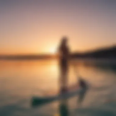 Stand-up Paddleboarding at Sunset in Langebaan