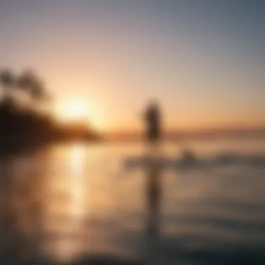 Sunset Paddleboarder Silhouette in SurfcityUSA