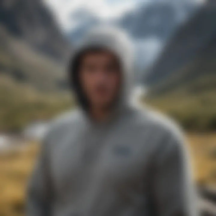 Patagonia hooded sweatshirt in action during outdoor adventure