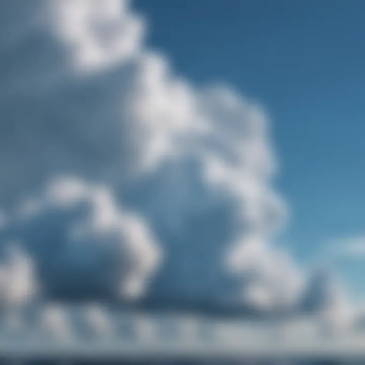 Puffy Cumulus Clouds Against Blue Sky