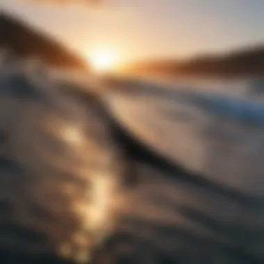 Surfboard with sunset backdrop at Punta Roca