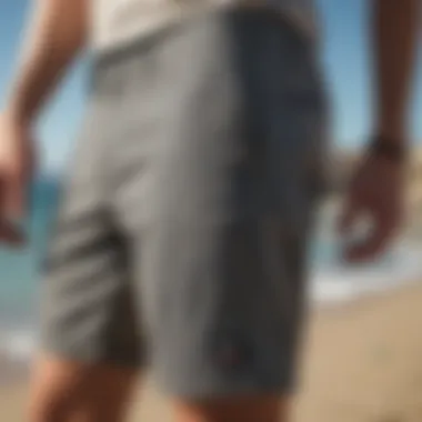 Side profile of Quiksilver Union Shorts highlighting design features