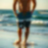 Stylish Quiksilver Volley shorts on a beach