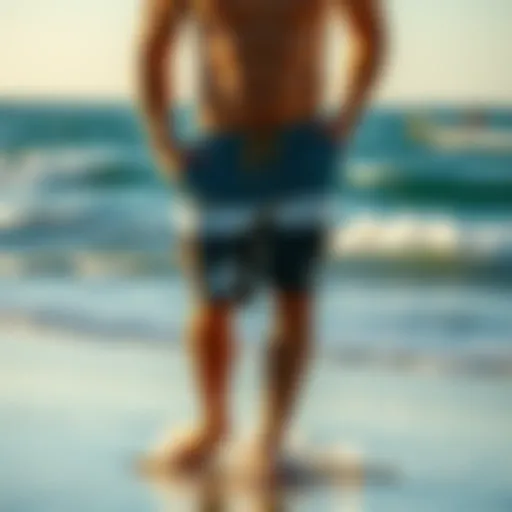 Stylish Quiksilver Volley shorts on a beach