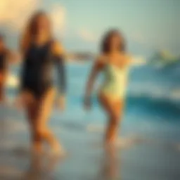 Rip Curl spring suits showcased on a vibrant beach