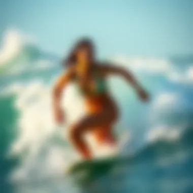 Rip Curl in Action: Performance Meets Style A dynamic shot capturing the essence of Rip Curl swimwear in action during a surf competition.