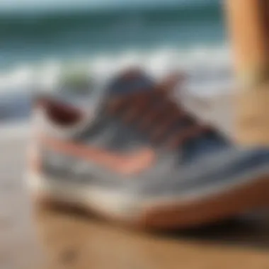 Close-up of Roxy Surf Shoe Materials Showcasing Durability Close-up of Roxy surf shoe materials showcasing durability