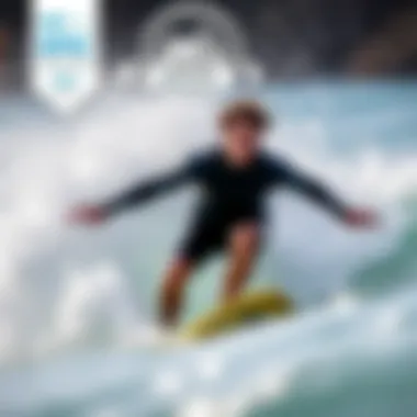 High-resolution action shot of a surfer riding a wave