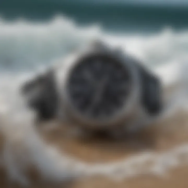 Close-up of a Shark Surf Watch showcasing its vibrant display and unique design.