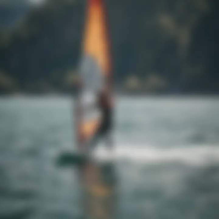 A vibrant scene of windsurfing on Silvaplana lake during summer