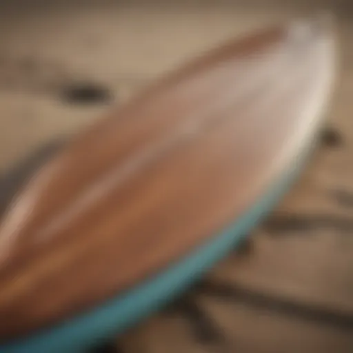 Beautifully Crafted Singlefin Surfboard on Display