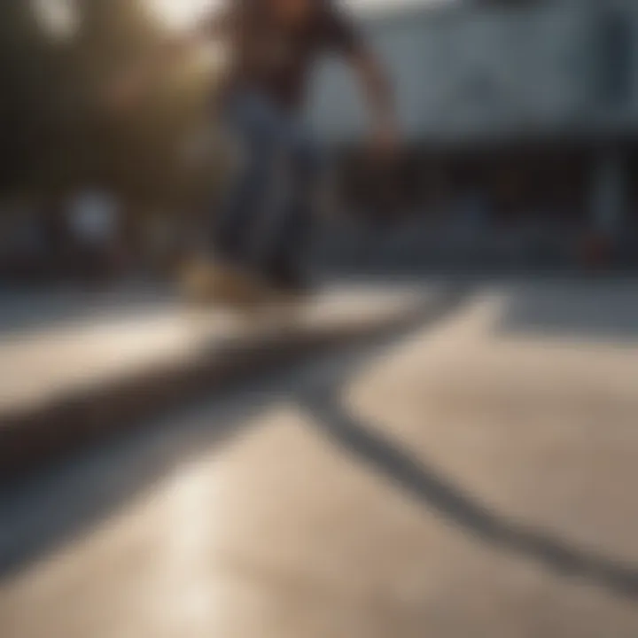 Skateboarder launching off a launch ramp