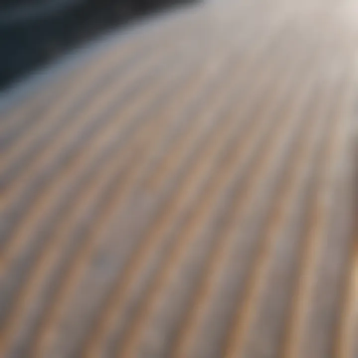 Close-up of soft top surfboard texture