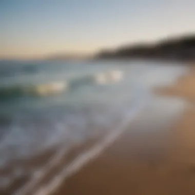 A panoramic view of the South Bay coastline, ideal for skimboarding.