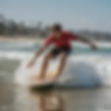 Local Skimboarding Competition A vibrant local skimboarding competition capturing the excitement of participants.