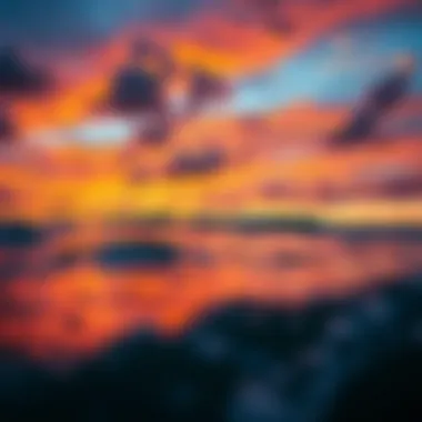 Sunset Serenity Over the Waves A vibrant sunset view over the ocean