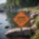 Warning Sign by Water Body