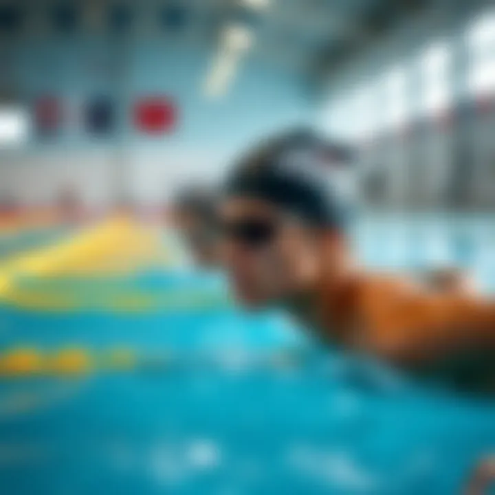 Endurance Training for Swimmers A group training session focused on endurance drills in a swimming lane