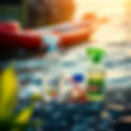 Illustration of eco-friendly alternatives to plastic items