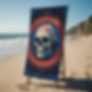 Stylish Slowtide Grateful Dead Beach Towel in Action