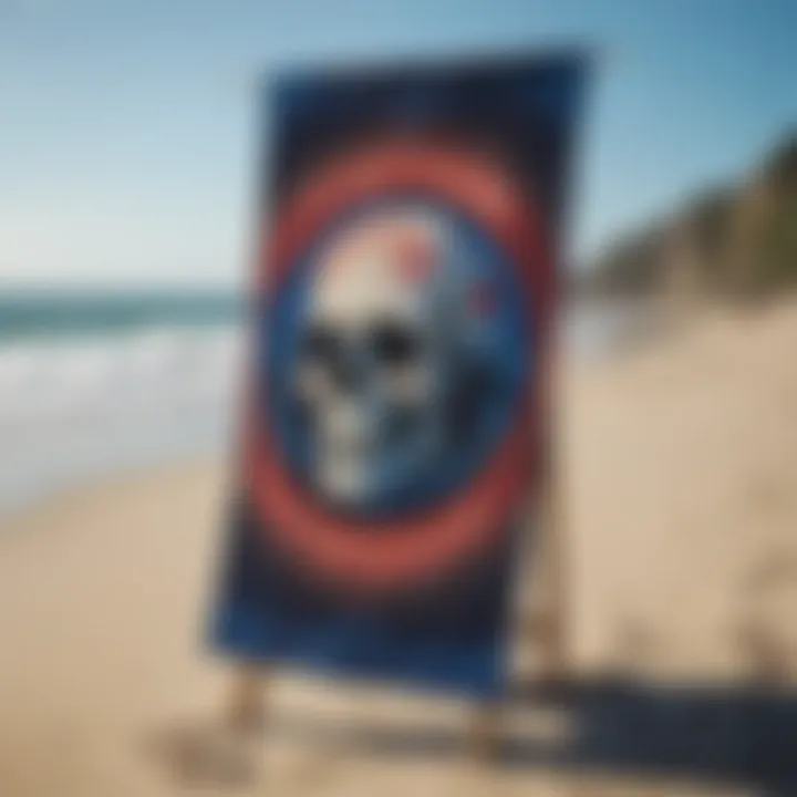 Stylish Slowtide Grateful Dead Beach Towel in Action