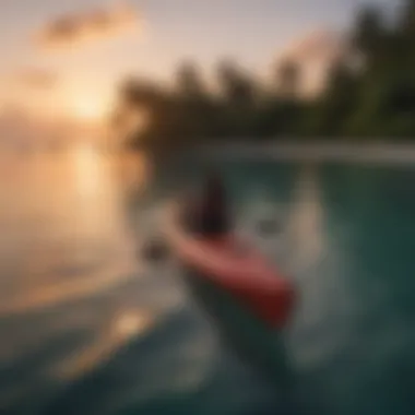 Sunset Kayaking Serenity in Maldives