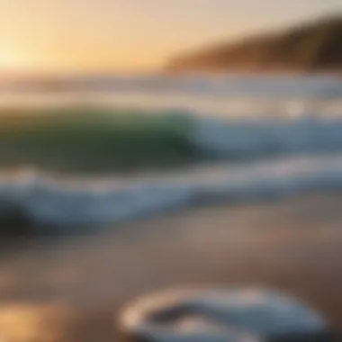 Sunset view over a popular New Zealand surf spot