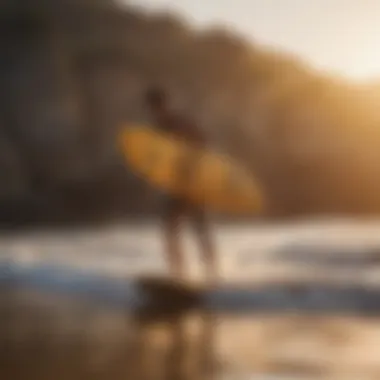 Sunset surfing session