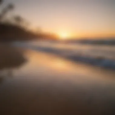 Sunset view of Surfline San Onofre beach