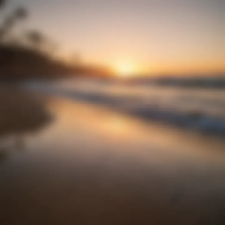 Sunset view of Surfline San Onofre beach