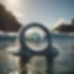 Dynamic surf logo showcasing ocean waves