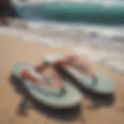 A vintage surf flip flop showcasing its classic design