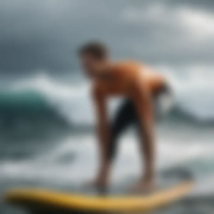 Surfer analyzing weather charts