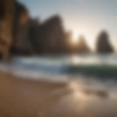 Surfing among rock formations at Zicatela Beach