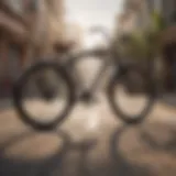 A versatile surfboard bicycle rack mounted on a bike.