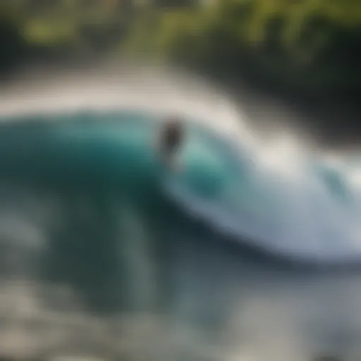 Surfer riding a barrel wave at Playa Espadilla in Quepos, Costa Rica