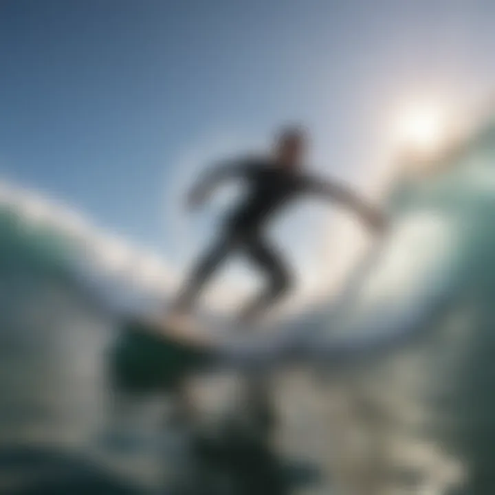 Surfer Capturing Waves