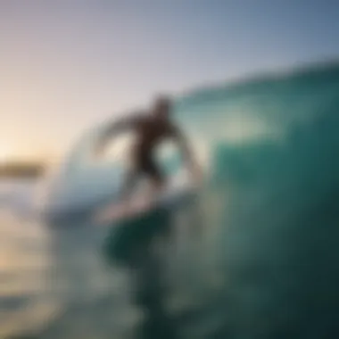 Surfer Catching a Barrel in Maldives