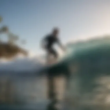 Surfer catching a wave at Sayulita