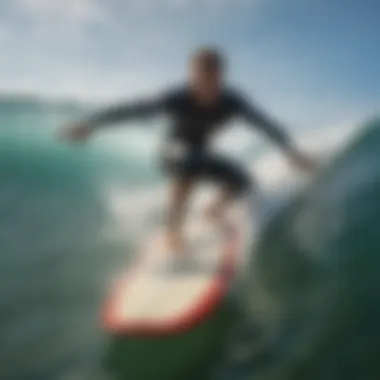 Adventure Surfer Riding Waves in SurfcityUSA