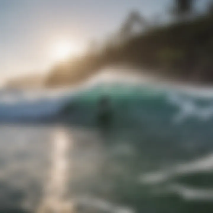 Scenic view of a popular surf spot on Big Island