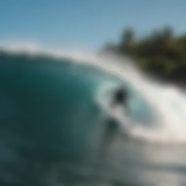 Perfect Wave Surfing in Costa Rica Surfer riding a perfect wave in Costa Rica