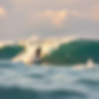 Surfing waves in Cartagena