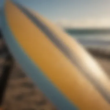 Close-up of a surfboard