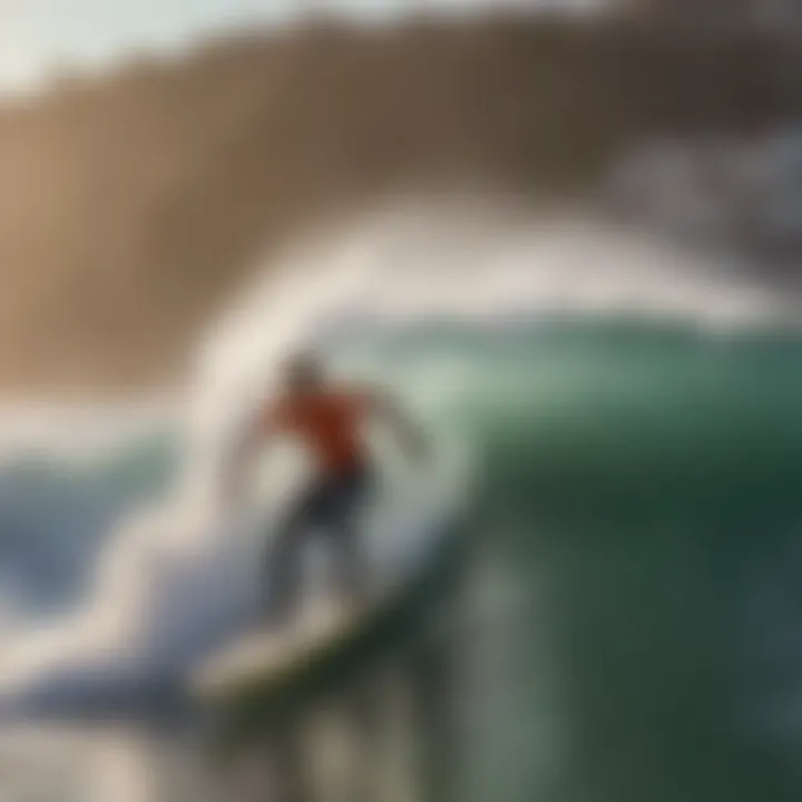 Surfer enjoying the waves at Costa da Caparica