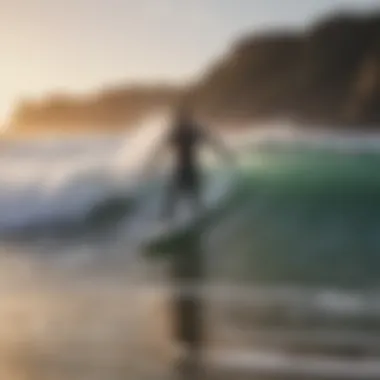 Surfer enjoying the waves at Jan Juc Beach