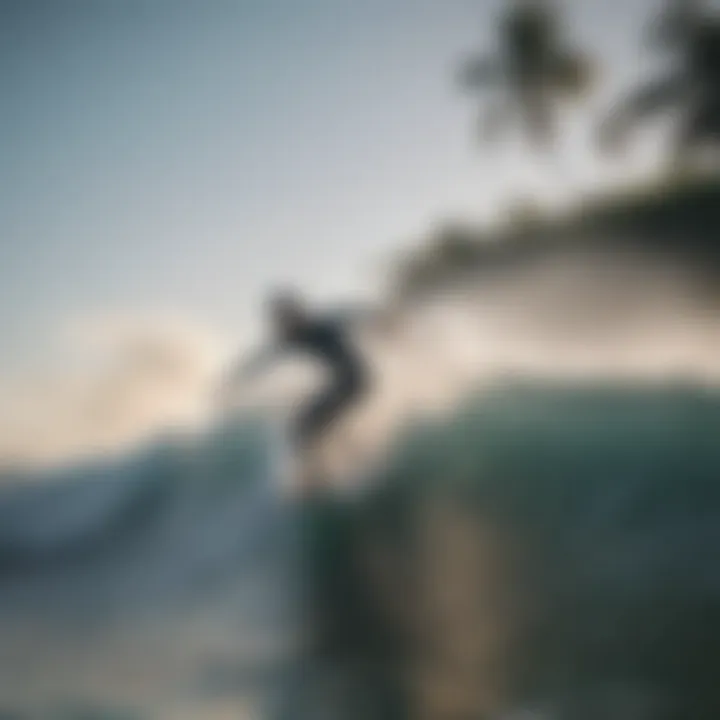 Surfer performing a stylish cutback maneuver in Panama City